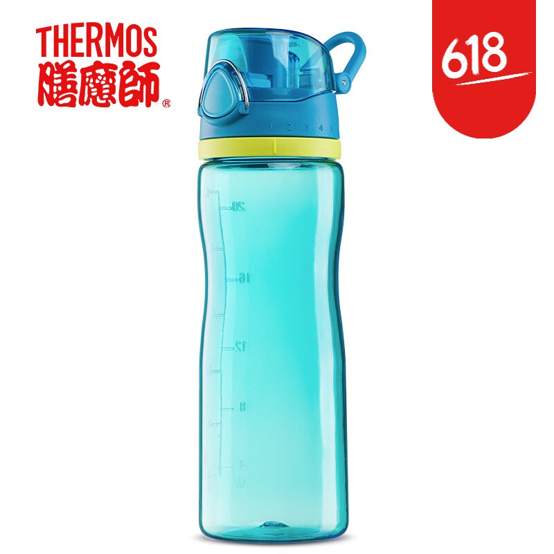 膳魔师（THERMOS） 水杯便携式运动水壶随手杯户外大容量水杯HT-4002 蓝色BL