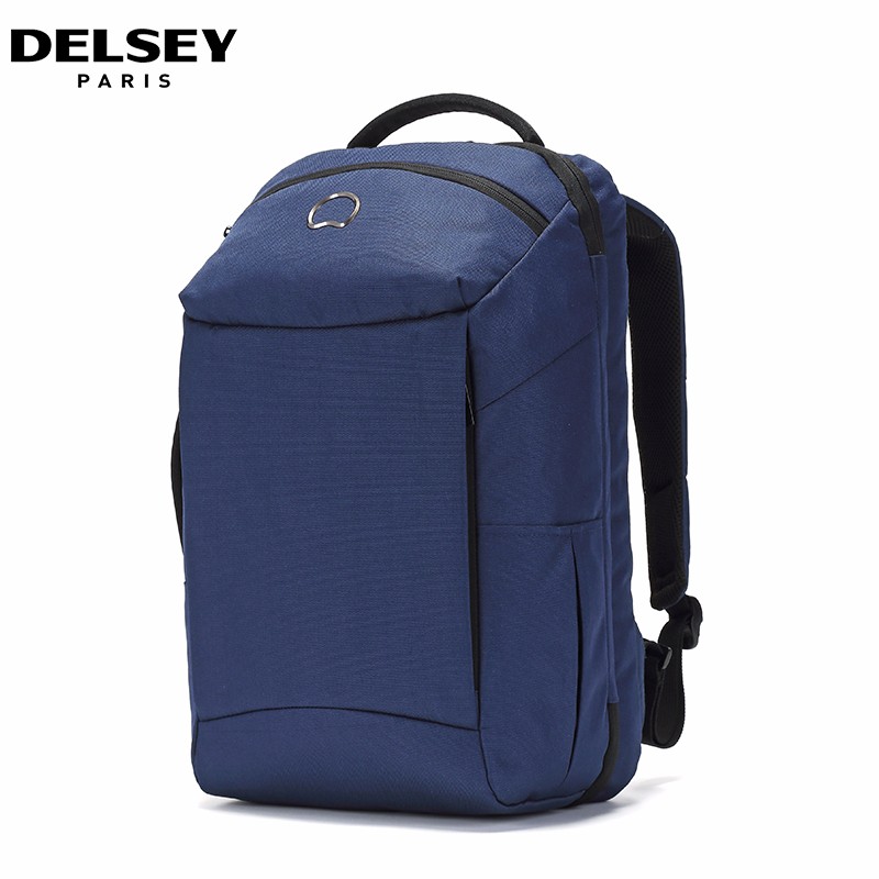 定制款  法国大使（delsey）新款拉杆箱开盖式背包 纯色商务旅行背包