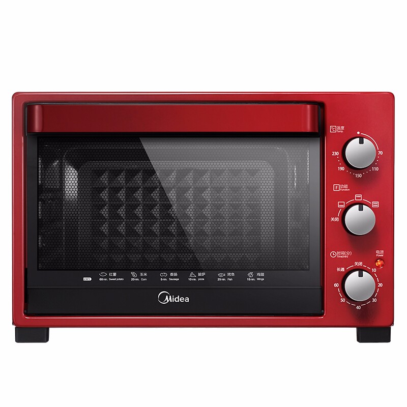 美的（Midea） 超大容量多功能烘焙家用电烤箱 T3-321C红色