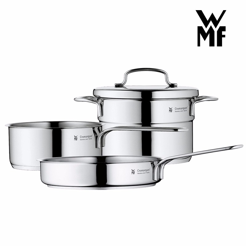 德国WMF福腾宝mini系列锅具三件套不锈钢炖锅长柄酱锅平底煎锅