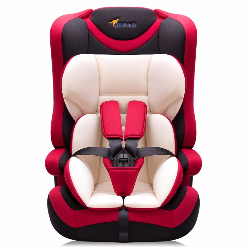 贝贝卡西 国家3C认证 可折叠存放 儿童汽车安全座椅 LB513 红色 9个月-12岁