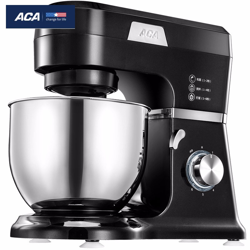 北美电器（ACA） 多功能和面机自动揉面机厨师机搅拌机打蛋器料理机4.2L ASM-DA600 黑色黑色